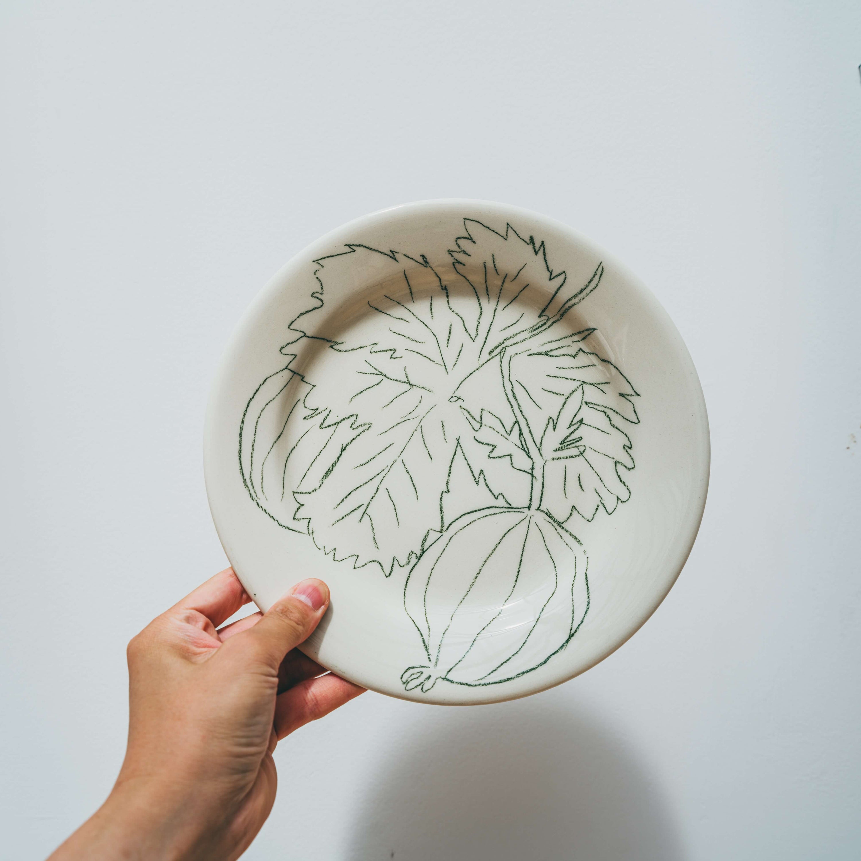 Assiette courgette ronde