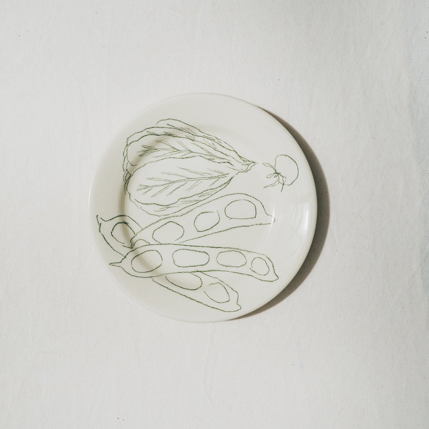 Assiette fève et cœur