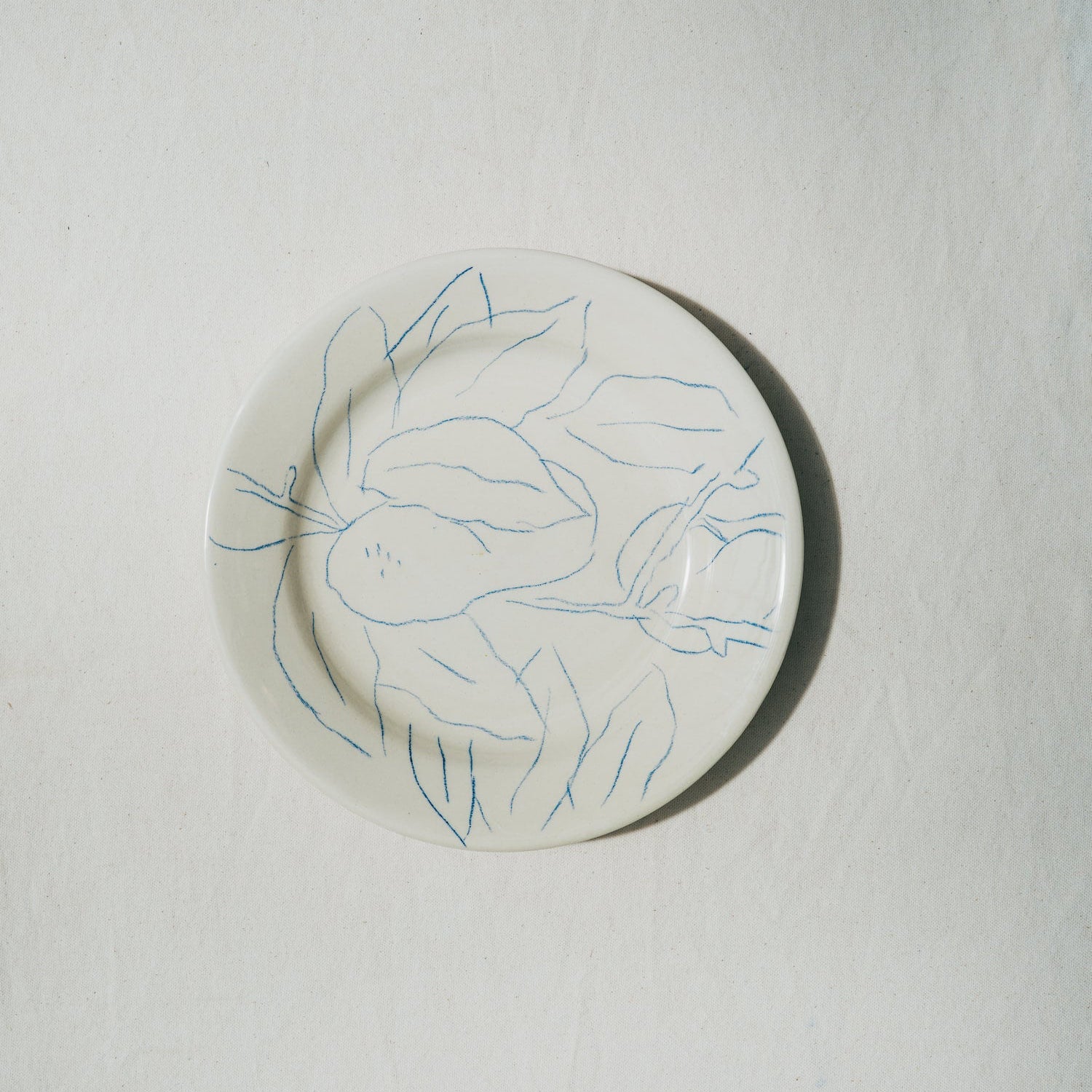 Assiette pêche plate