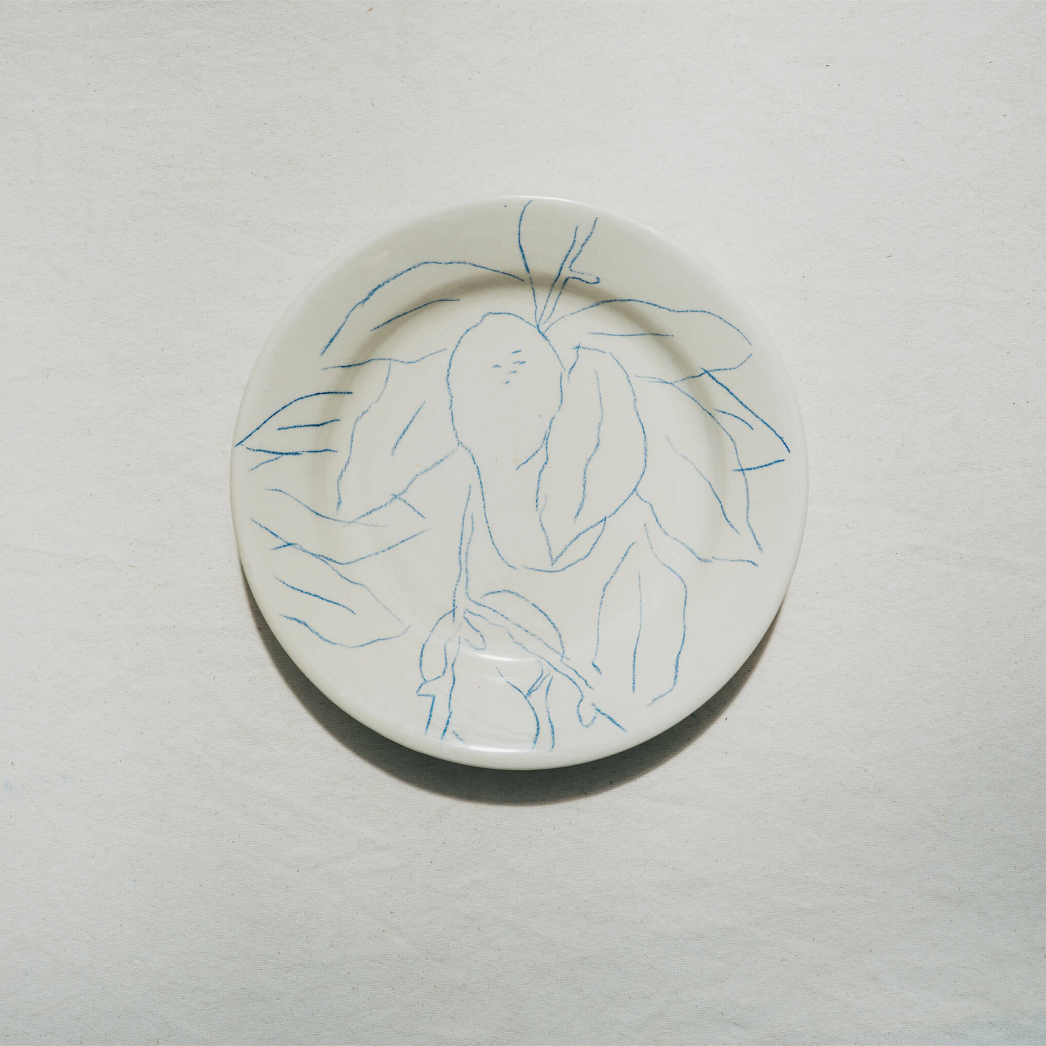 Assiette végétale Pêches plates