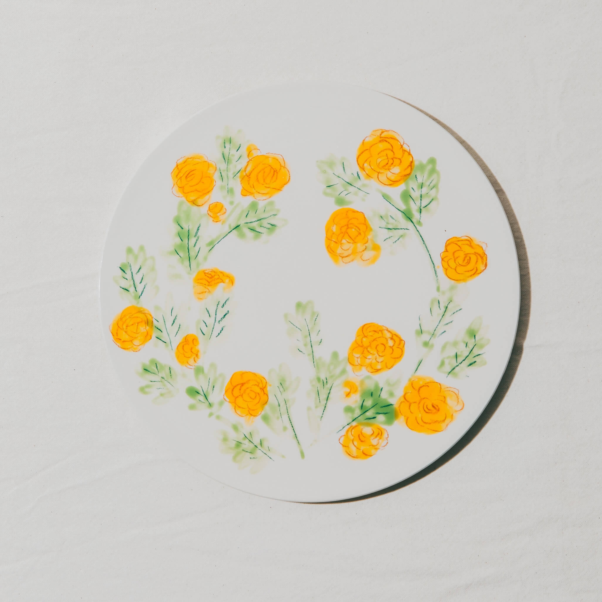 Assiette plate Fleurs du jardin Camomille