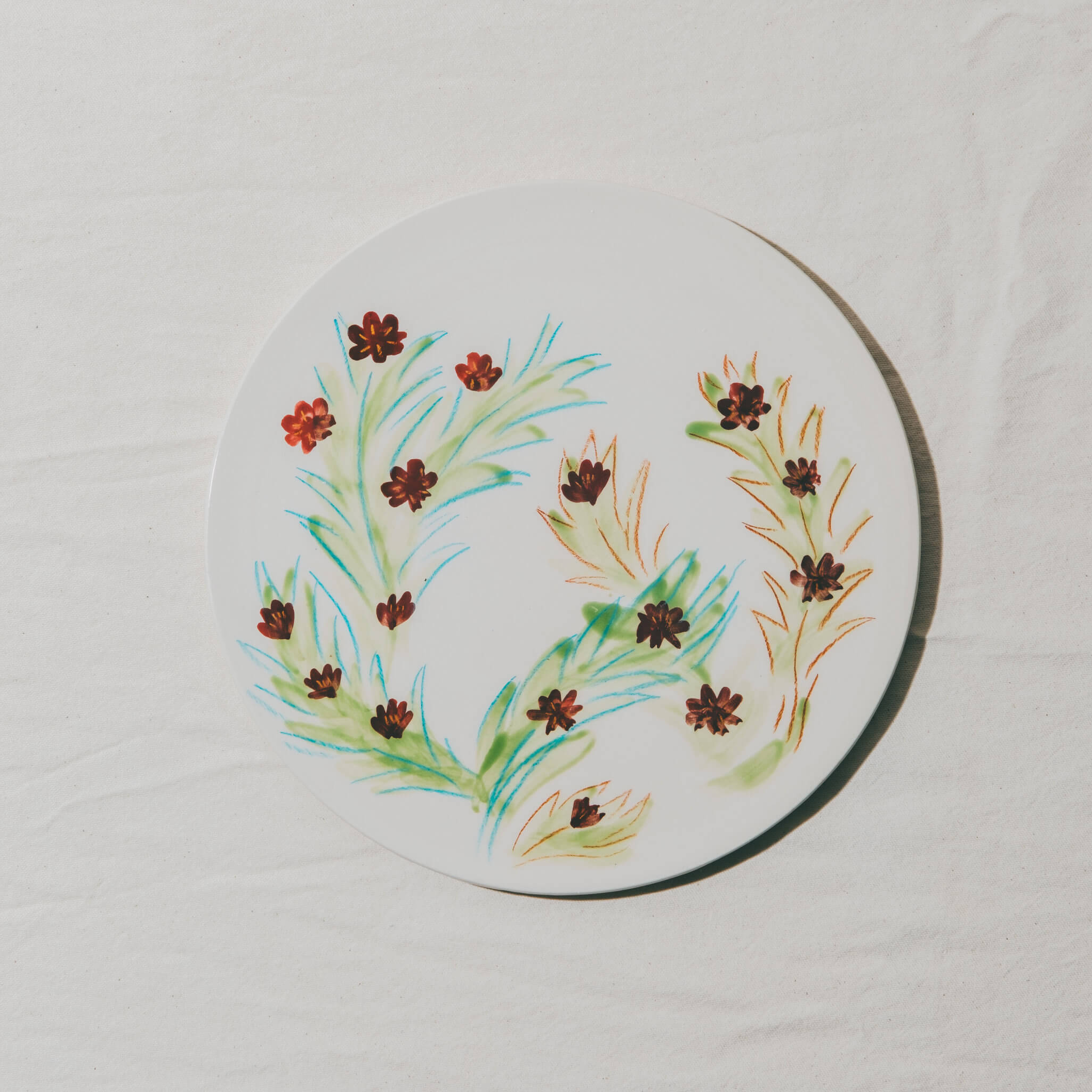 Assiette plate Fleurs du jardin Romarin