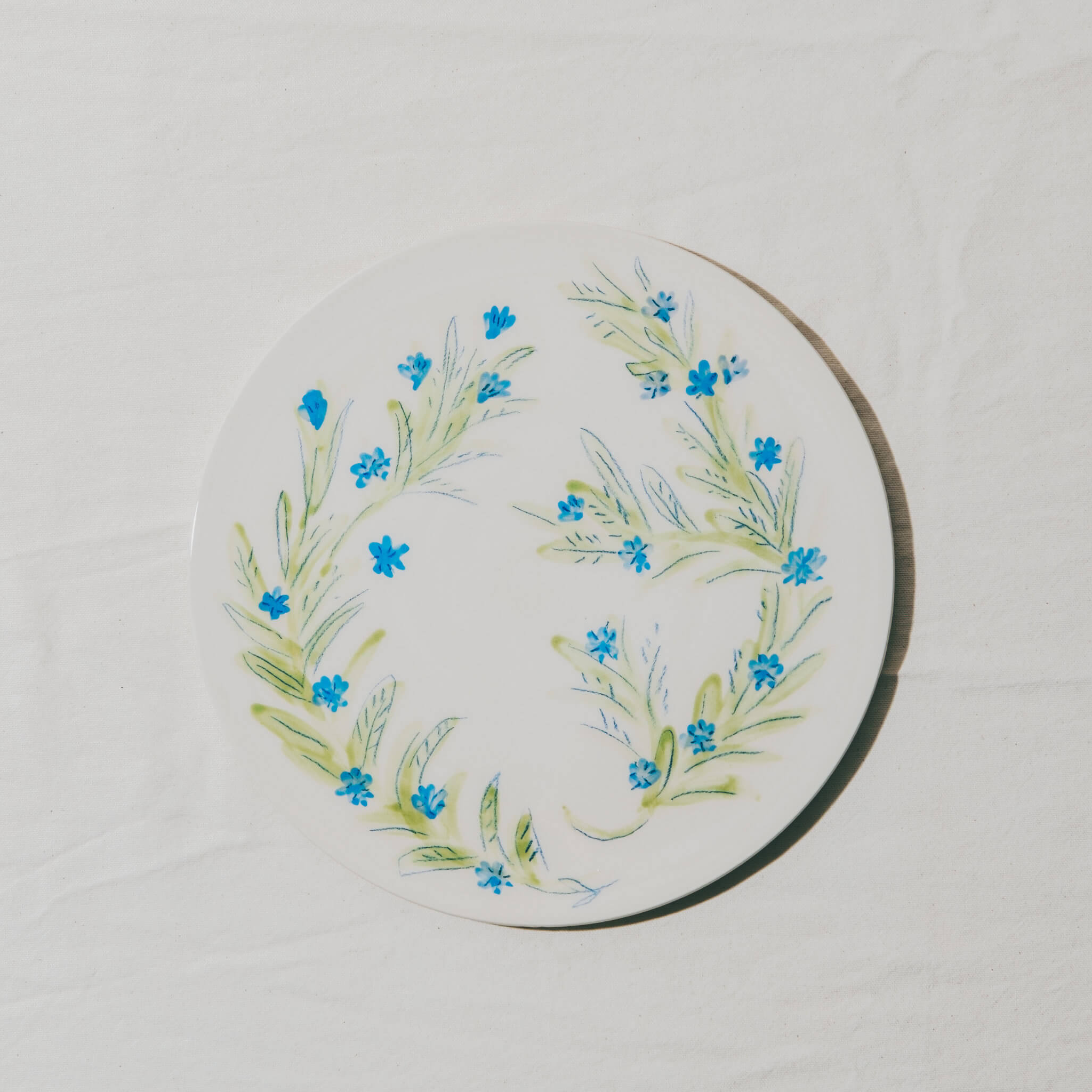 Assiette plate Fleurs du jardin Myosotis