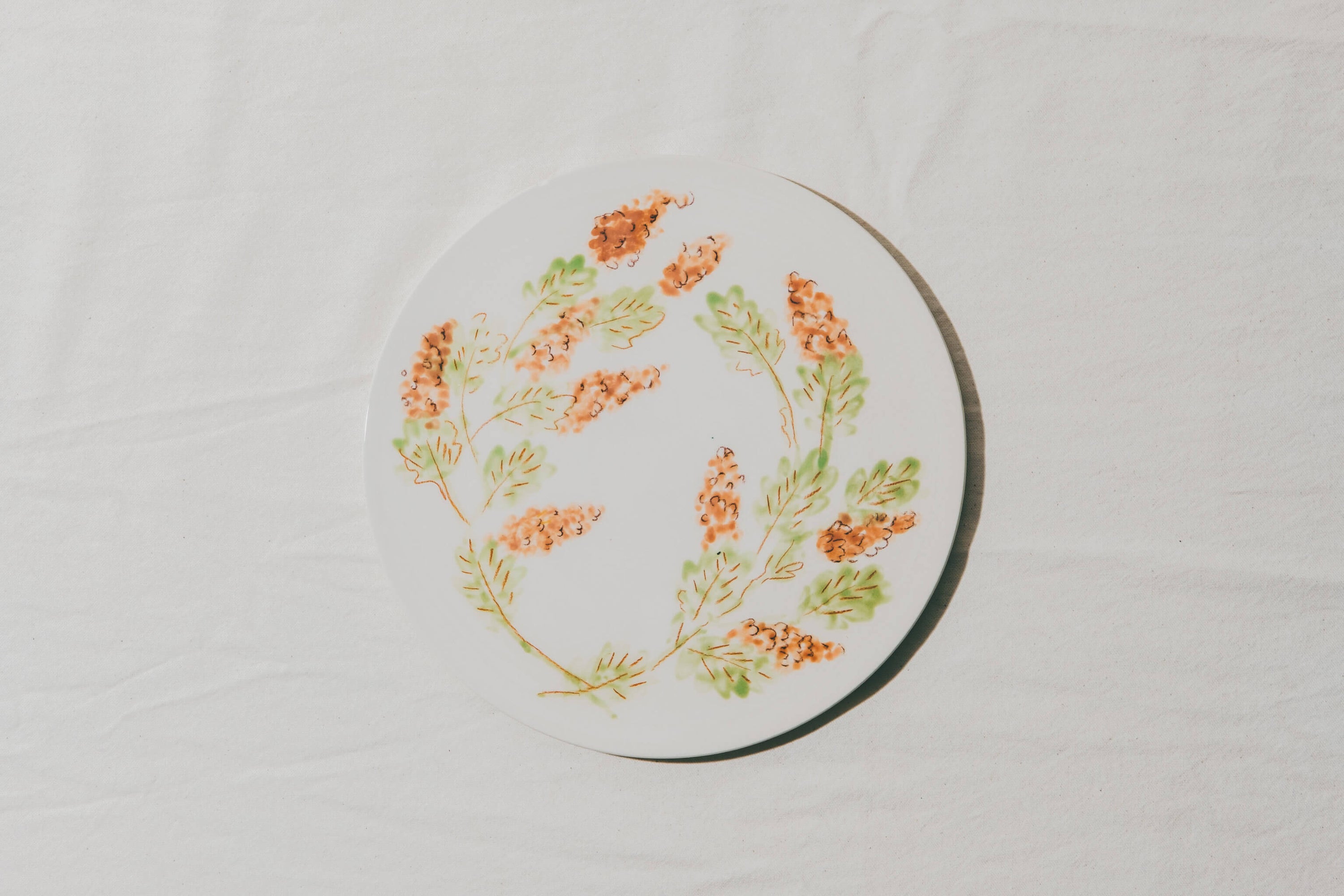 Assiette plate fleurs du jardin