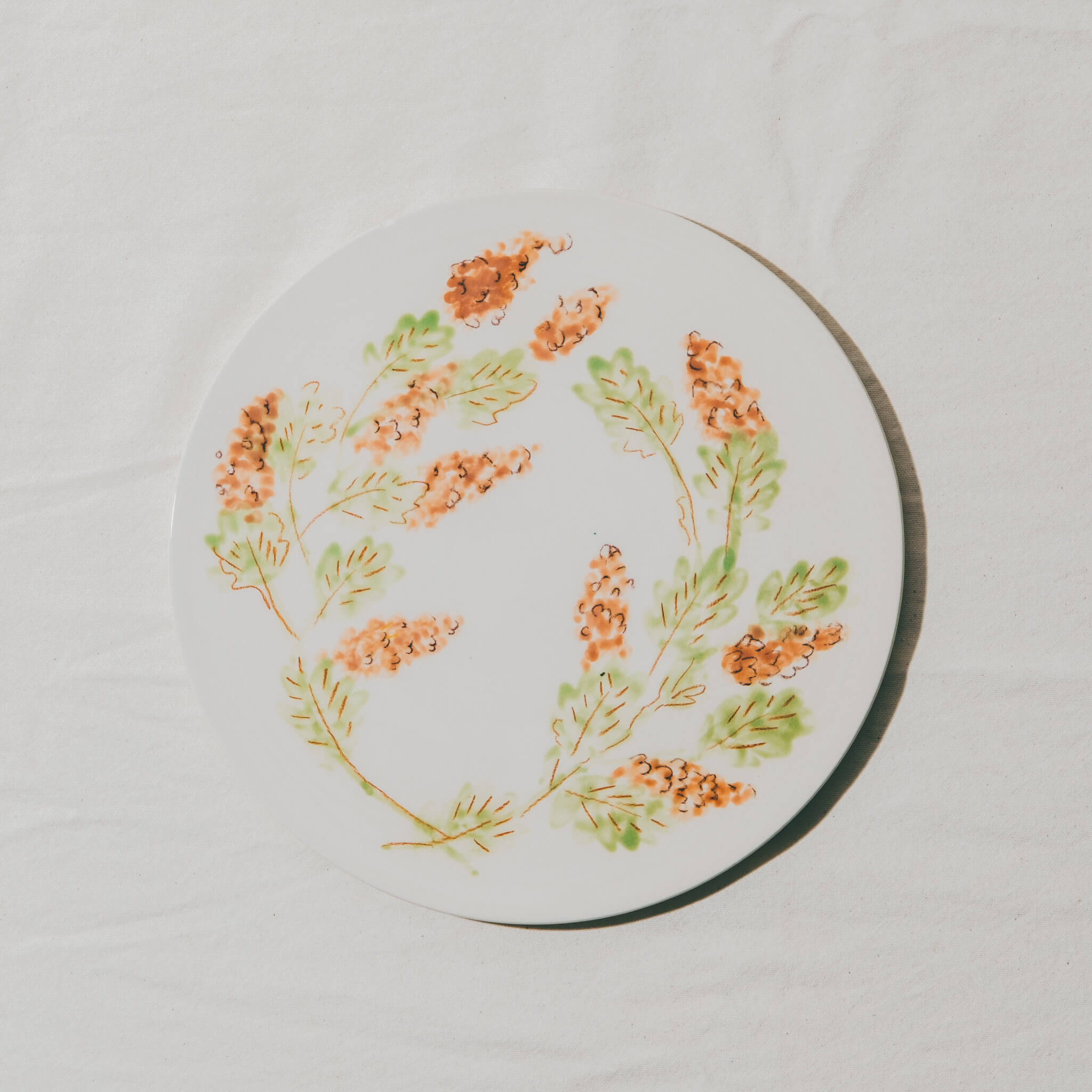 Assiette plate Fleurs du jardin Lilas