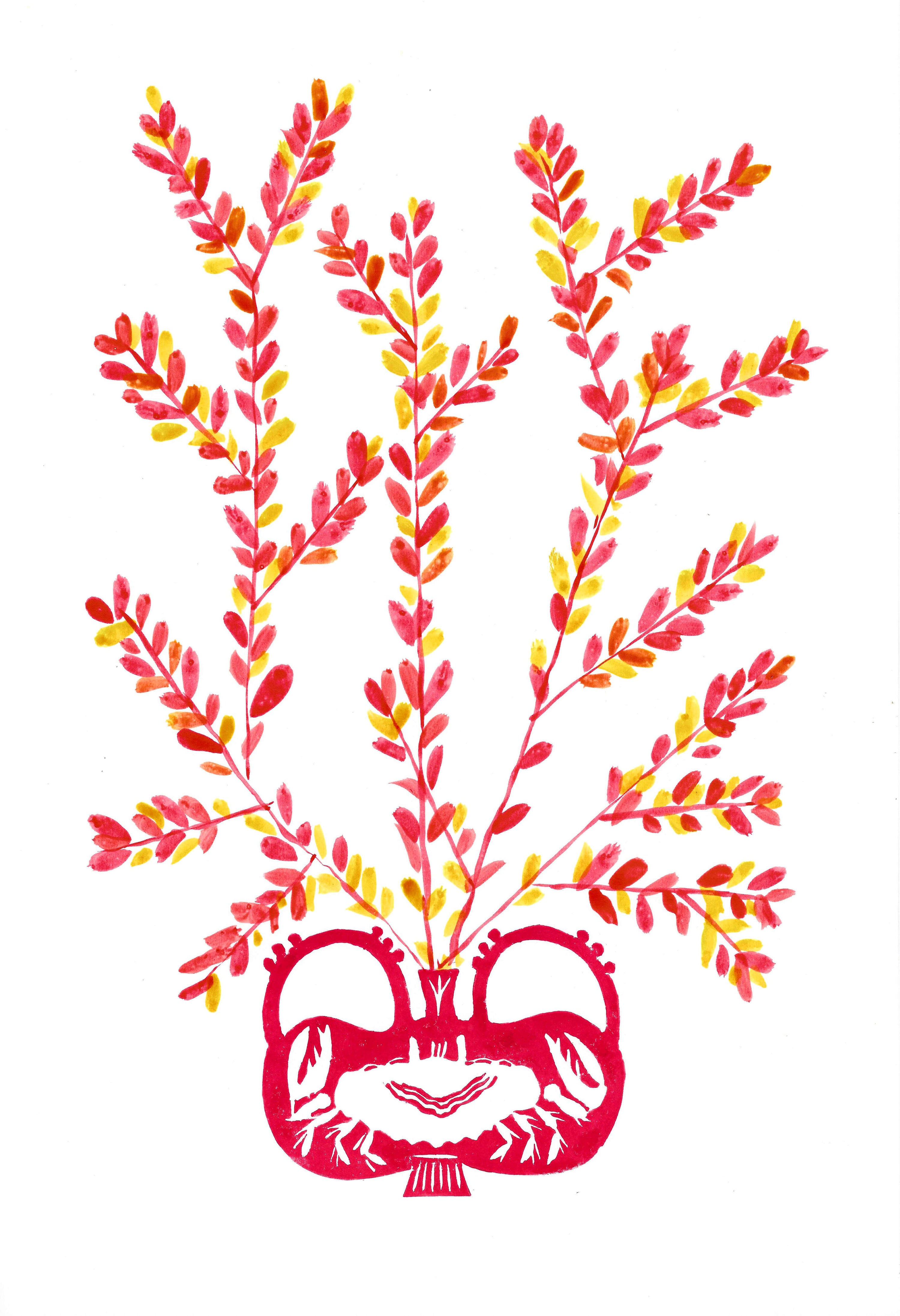 Red crab and autumn